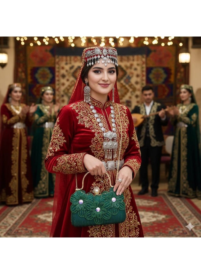 Vision Stone Embellished Evening Clutch for Women | Luxury Crystal Rhinestone Party Handbag | Bridal Wedding Clutch Purse | Formal Dinner & Cocktail Bag. Assorted color (1) pica - Image 5